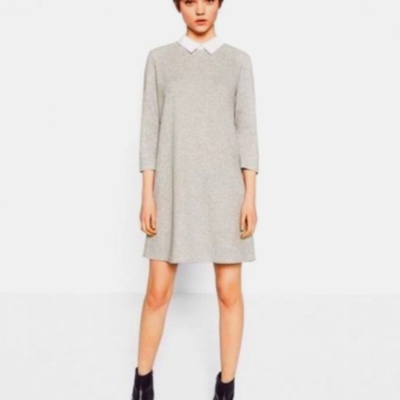 ZARA TRAFALUC COLLAR DRESS - Picture 1 of 4